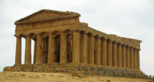 Roman Temple In Aggrigento, Sicily.