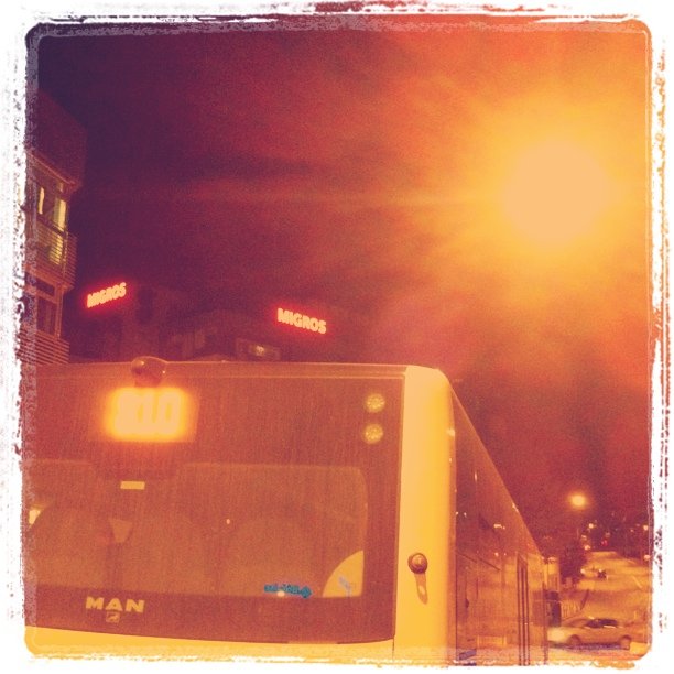 Waiting for a bus.
