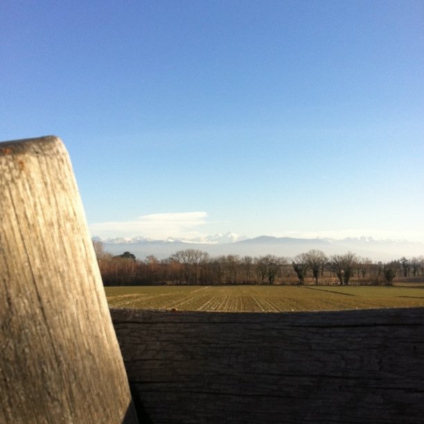 Bench and mt blanc