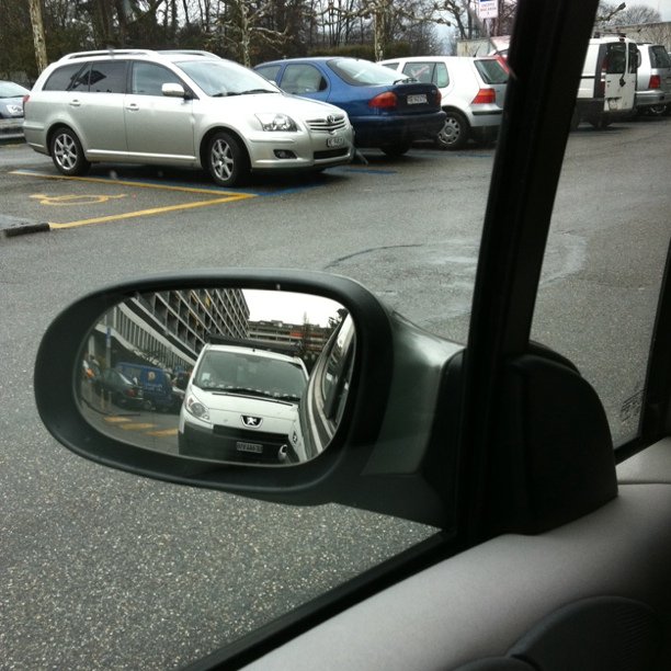 In a car