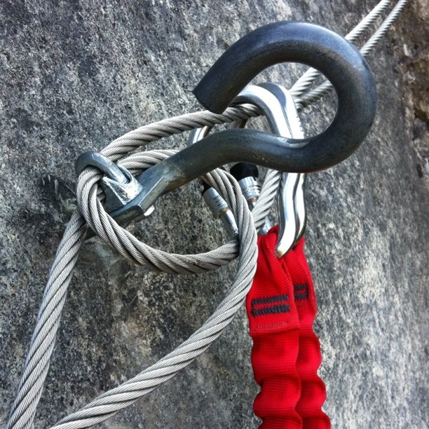 Via ferrata gear.