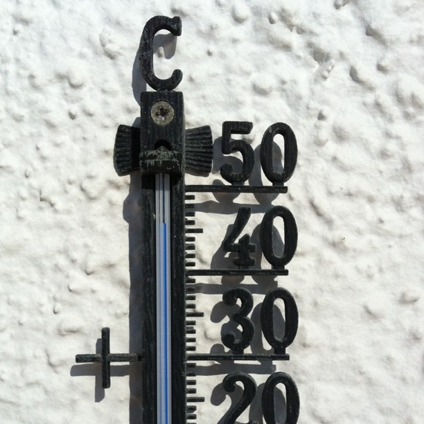 Temperature in the sun
