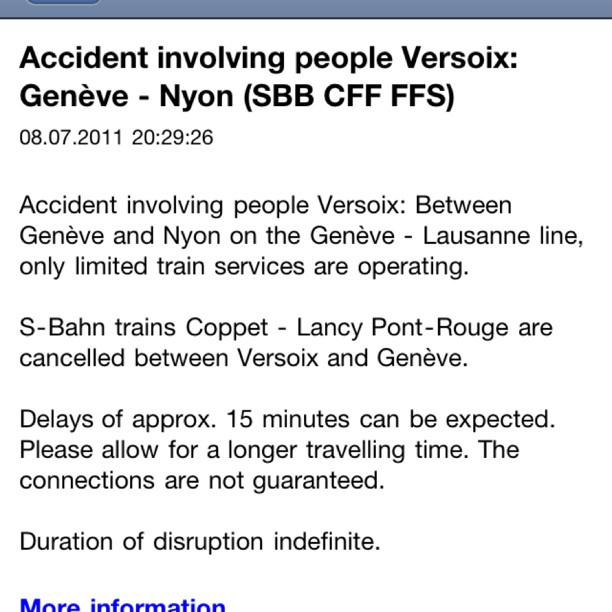 Font commit suicide during rush hour please.