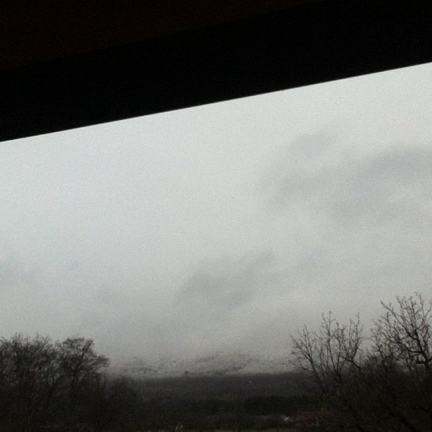 Snow came down overnight.