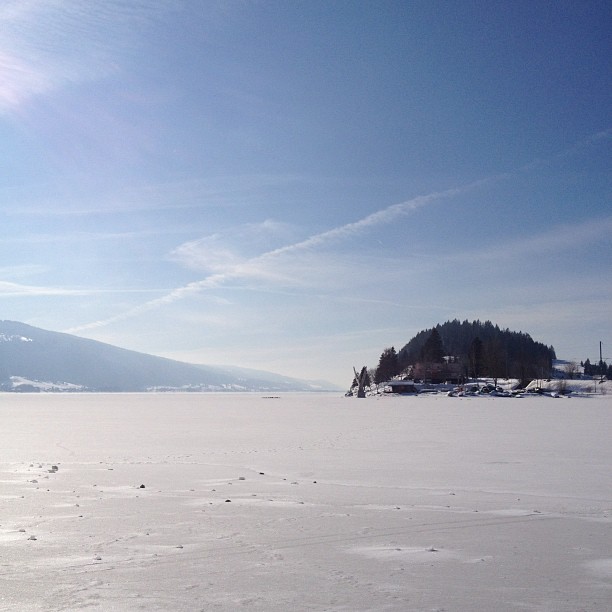 Walking on a frozen lake