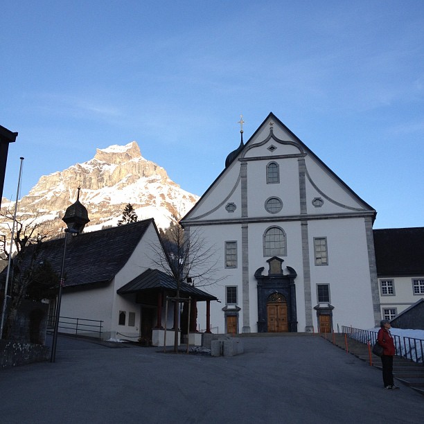 Monastery among the mountains.
