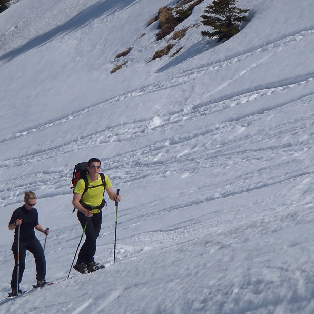 Snowshoeing in the spring
