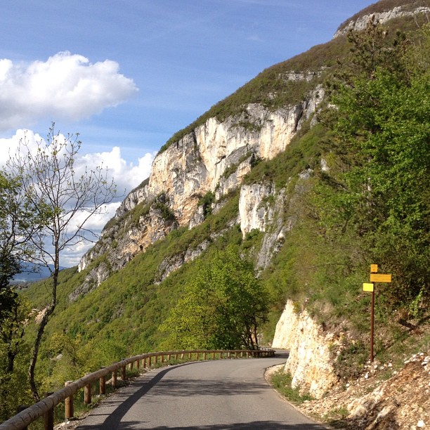 Road going down to the dive site.