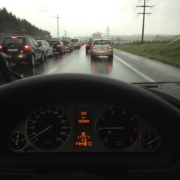 The romance of driving to work.