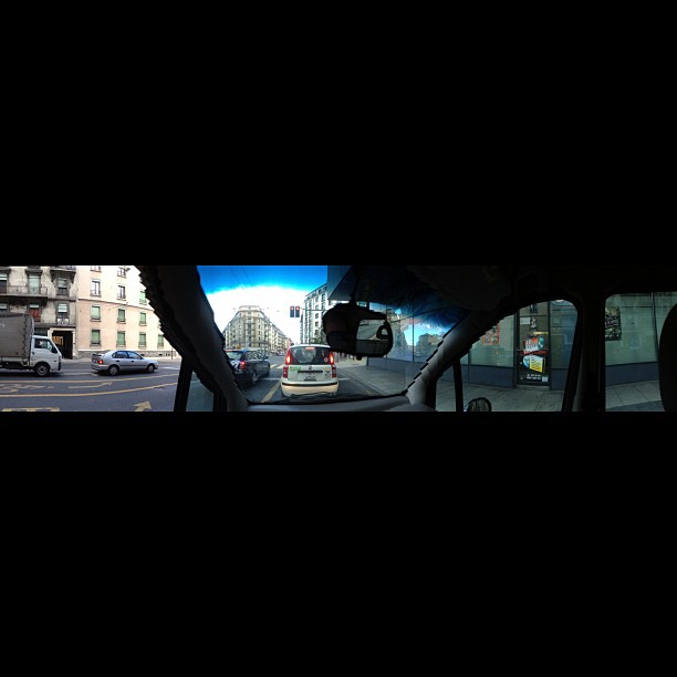 Bored at a traffic light earlier.