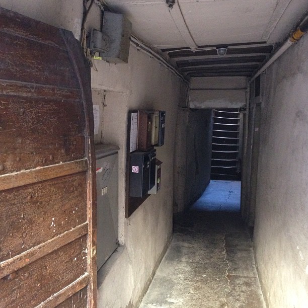 A walkway hidden from view.