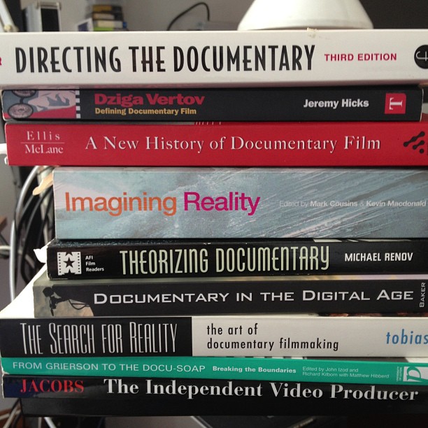 A few books about documentary that I own.