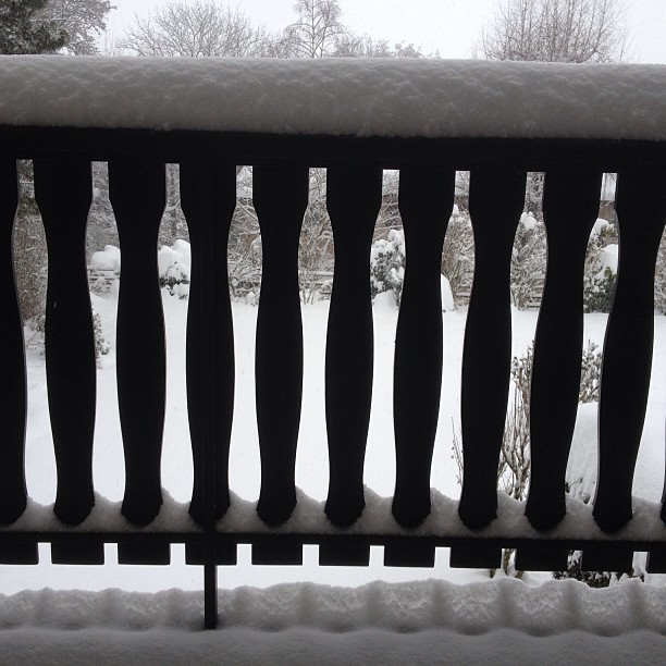 I like how the snow has piled up. :-)