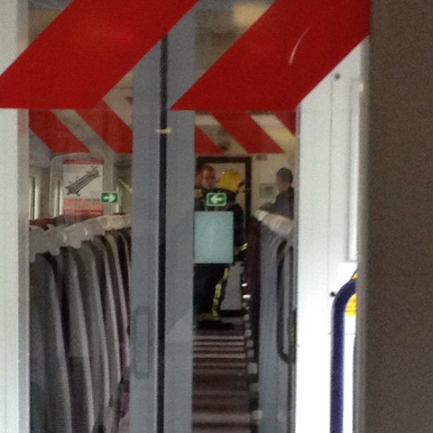 Emergency services chatting in private.