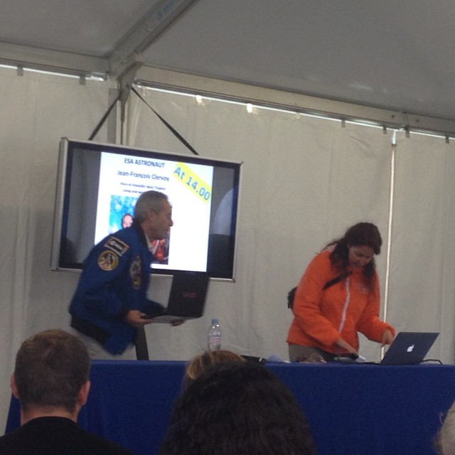 #cernopenday13 the astronaut is here.