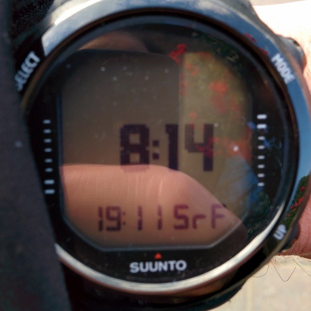 Time on the surface.