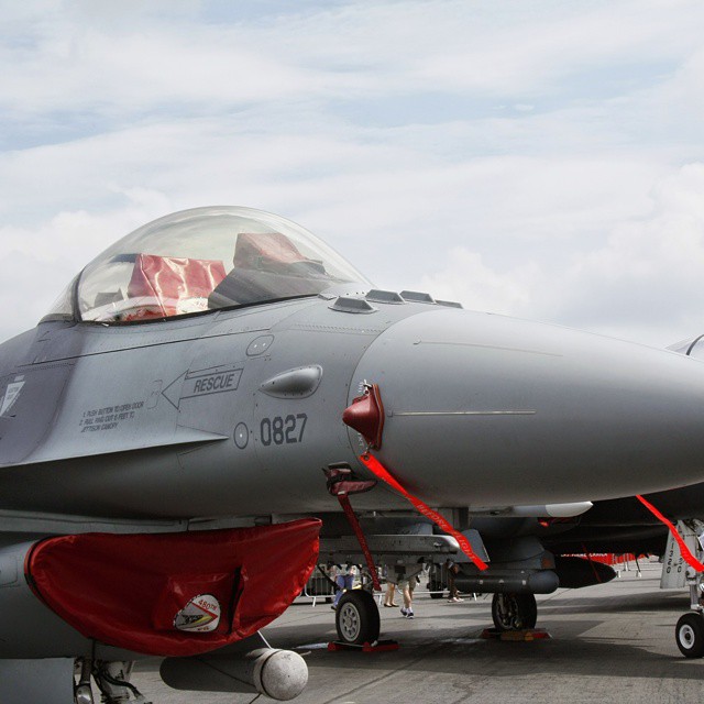F-16 at Farnborough air show.