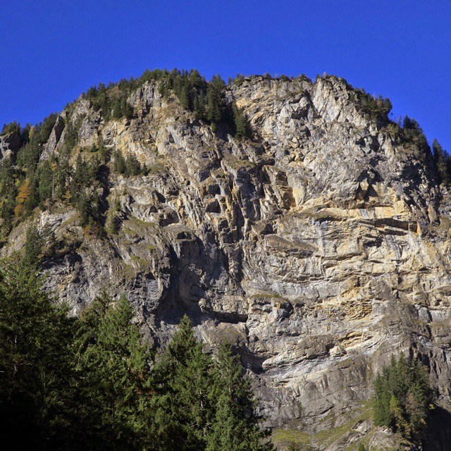 Scrunched rock.