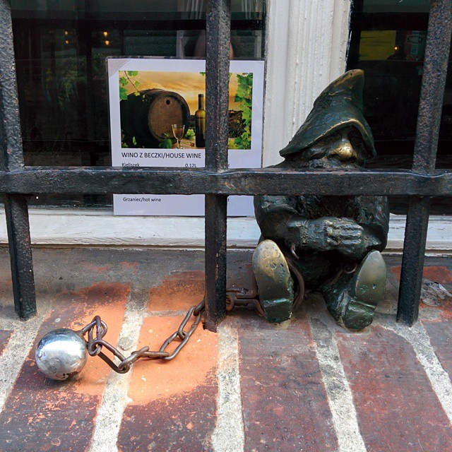 Badly behaved gnome.