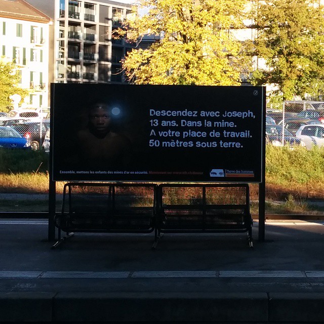 Human rights discussion at a train station