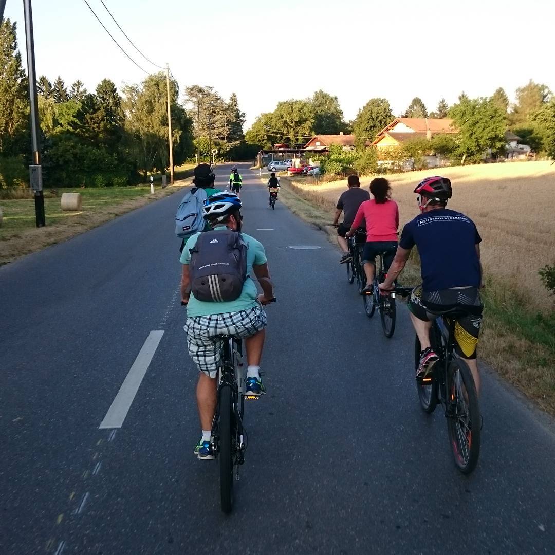 Cycling yesterday evening.