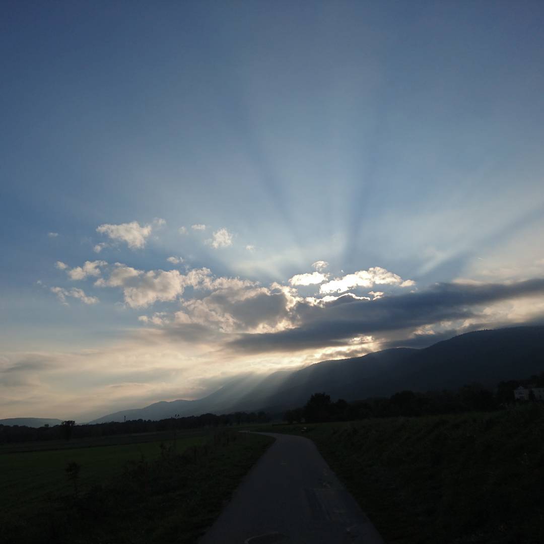 Sunset.