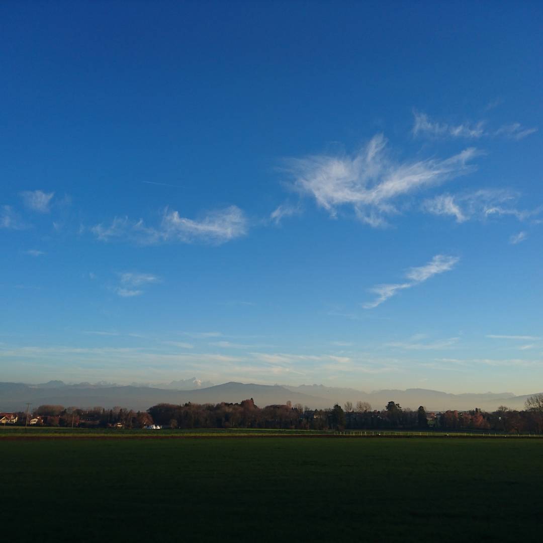 Blue sky in autumn.