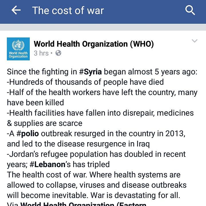 Shame on the Middle East for allowing polio to come back. Shame on the international community for not putting an end to the conflict. 
Polio could already have been wiped out so many times if only disinformation had not been used to stop medical teams from doing their job.