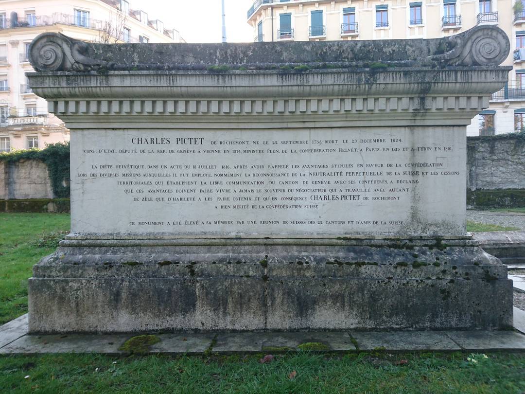 Charles Pictet helped establish Swiss neutrality in perpetuity. 