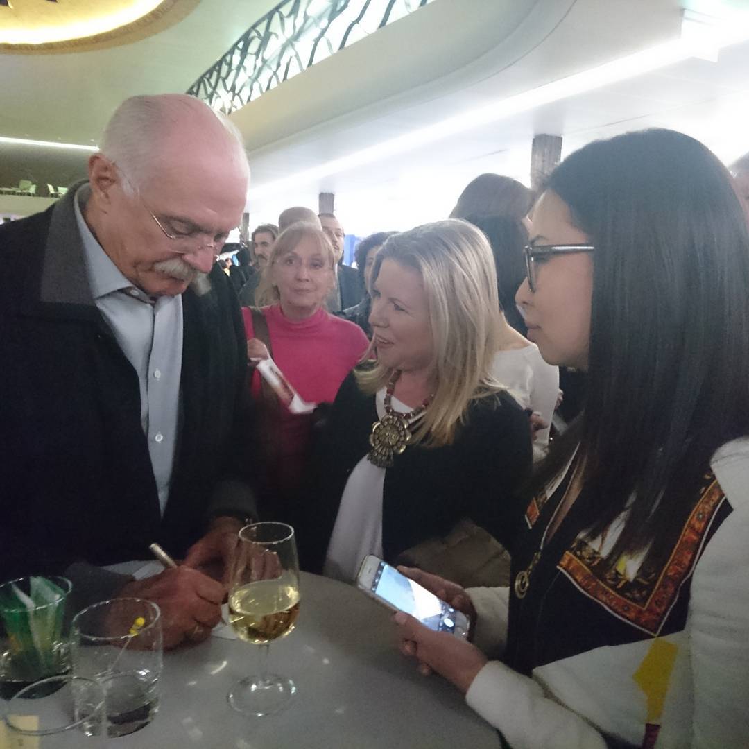 Nikita Mikhalkov, Russian director and actor. Watched burnt by the sun at WIPO.