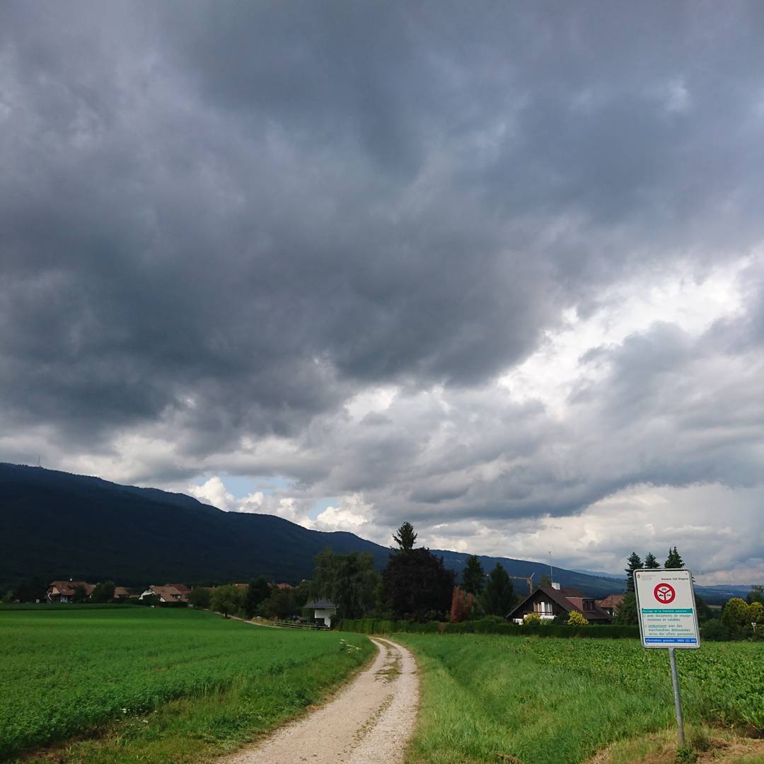 Cycling between France and Switzerland.