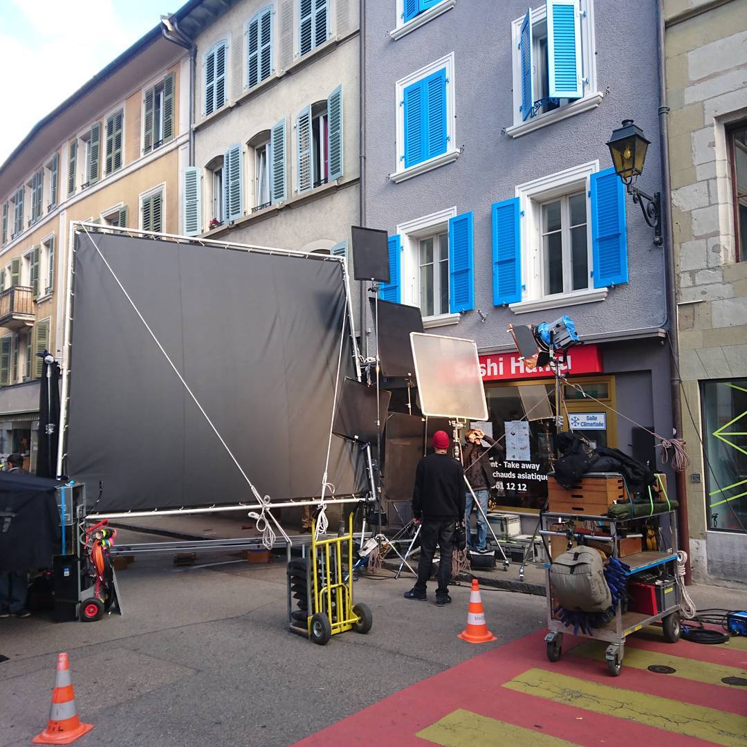 A film shoot in Nyon.