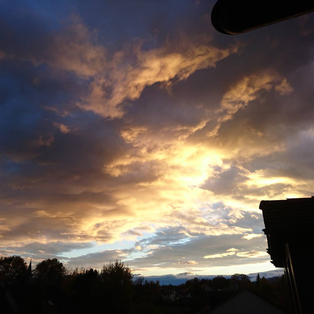 Autumn sunset.