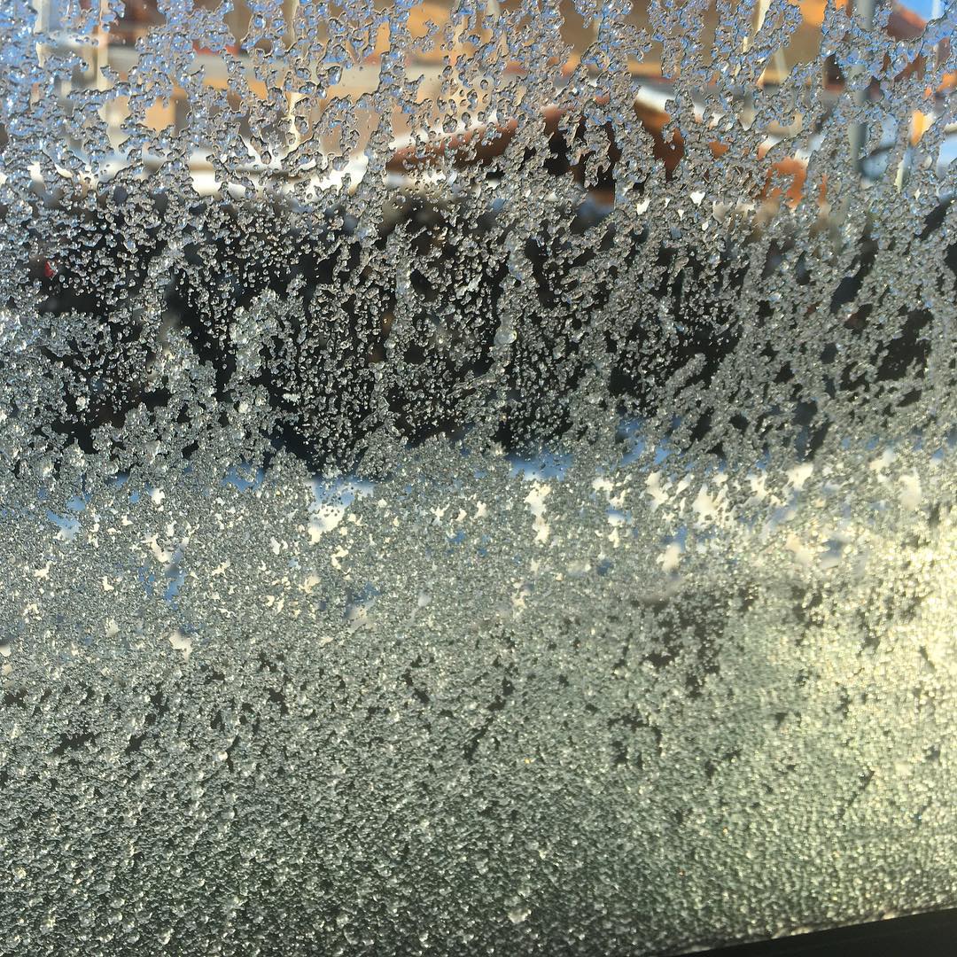 My left window after driving through deep snow drifts.