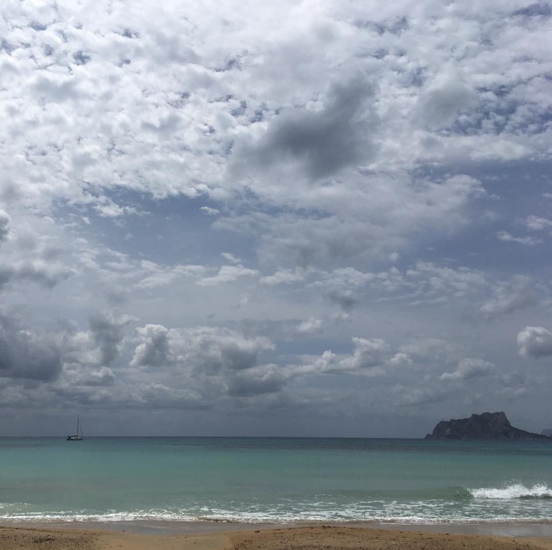 On a cloudy day.