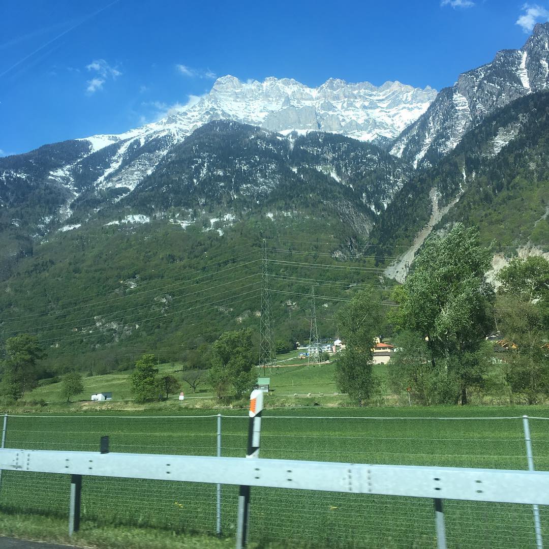 What you see when you look out of a car in Switzerland.