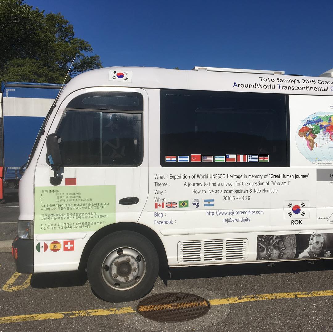 UNESCO on a two year long round the world tour. That would be fun. They're already half way through their trip.