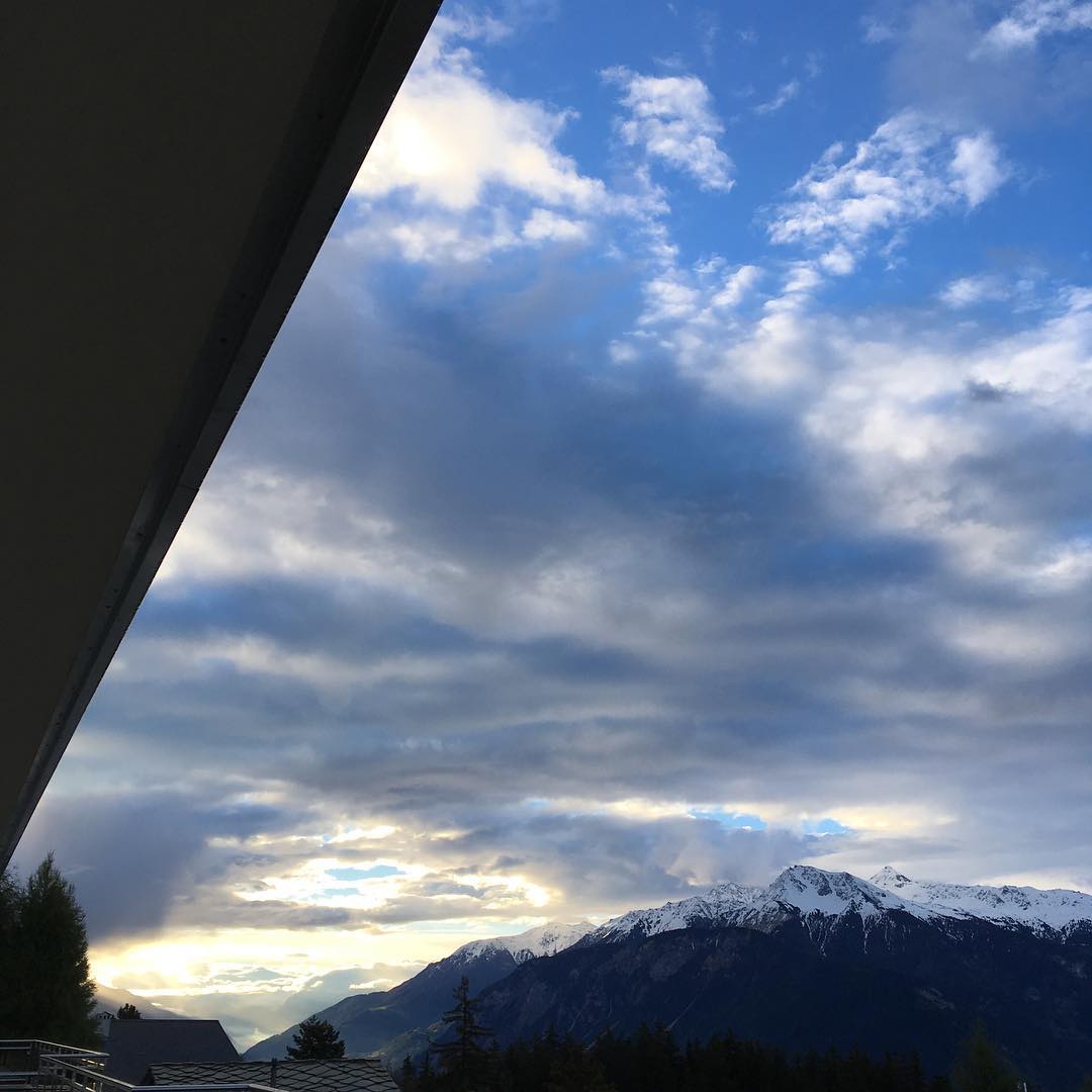 A few clouds.