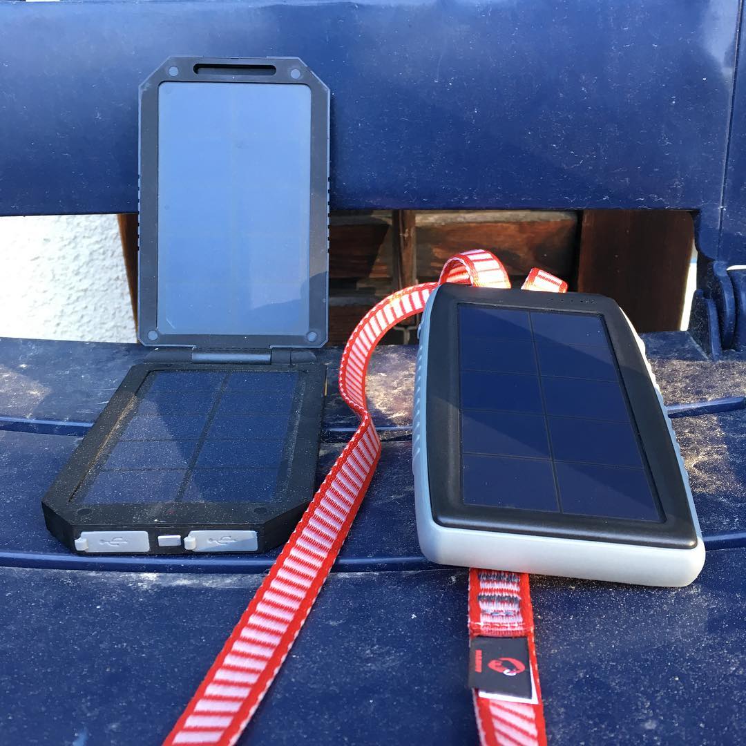 The new morning ritual. Putting the solar panels out.
