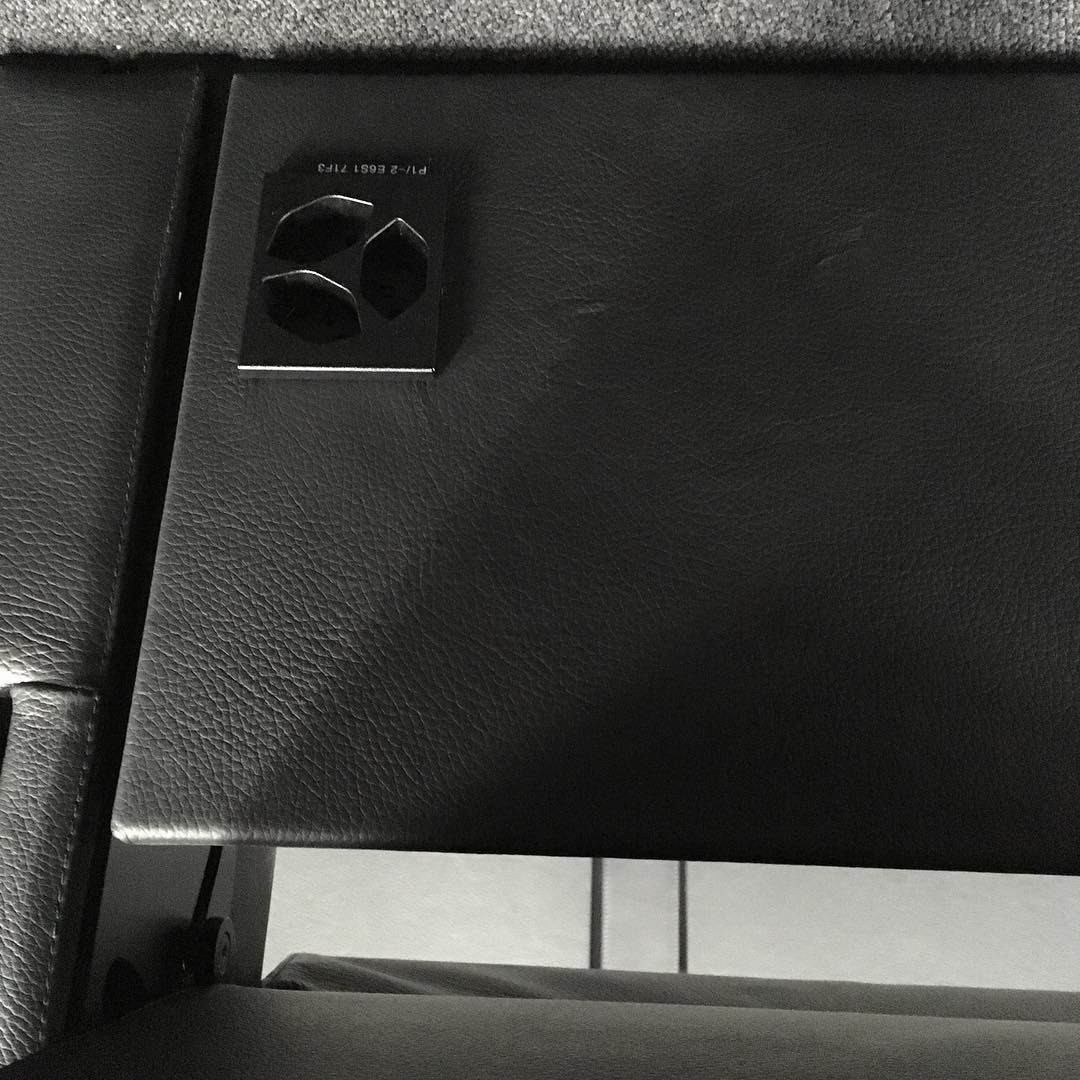 I never noticed the plugs under the seats.
