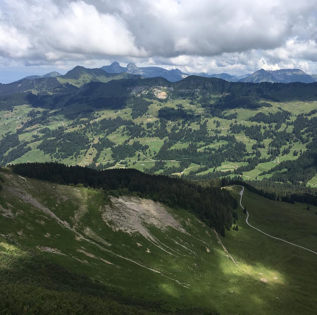 Mon beau canton de vaud. In the distance you can see the tour D'AÃ¯. This view is from above Gryon