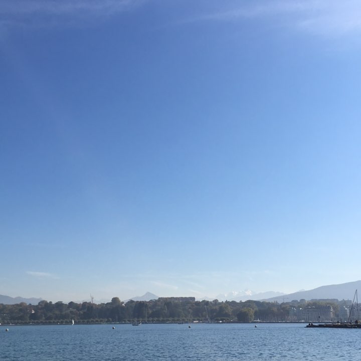 If you look you can see the Mt Blanc.