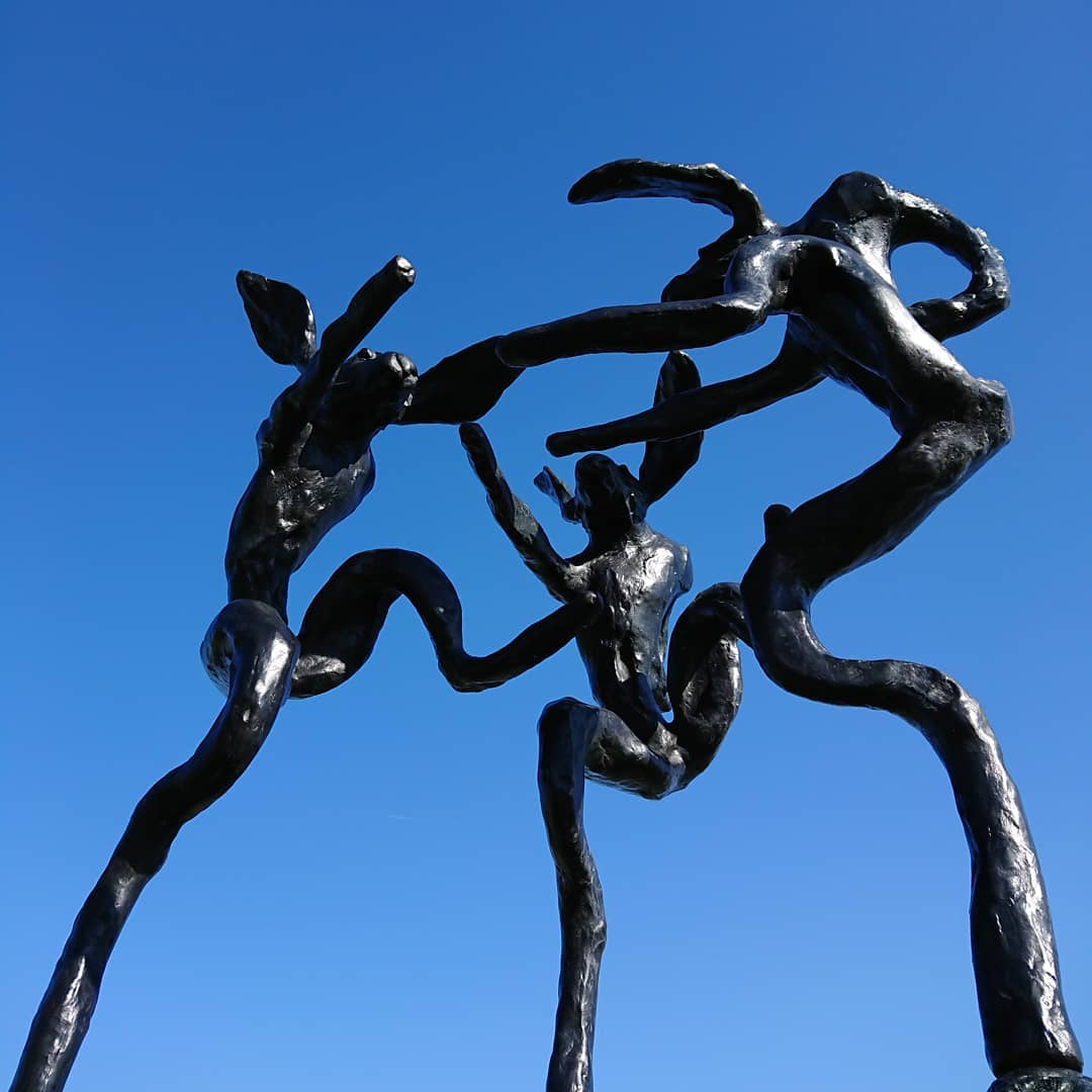 Rabbits dance to celebrate spring.