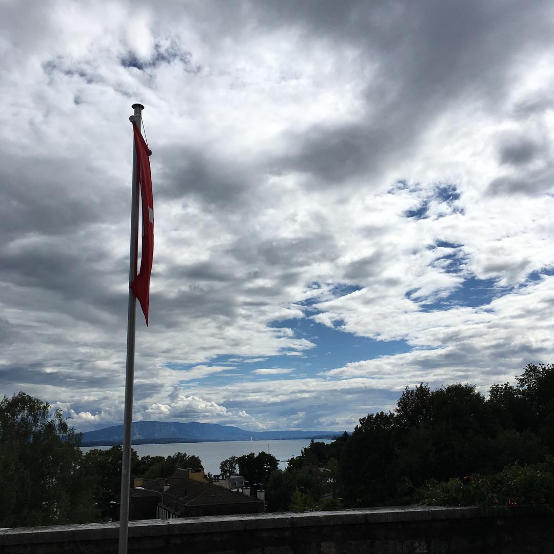 GenÃ¨ve vue de l'esplanade des marronniers.