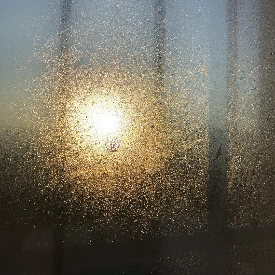 Same sunrise through a closed window ;-)