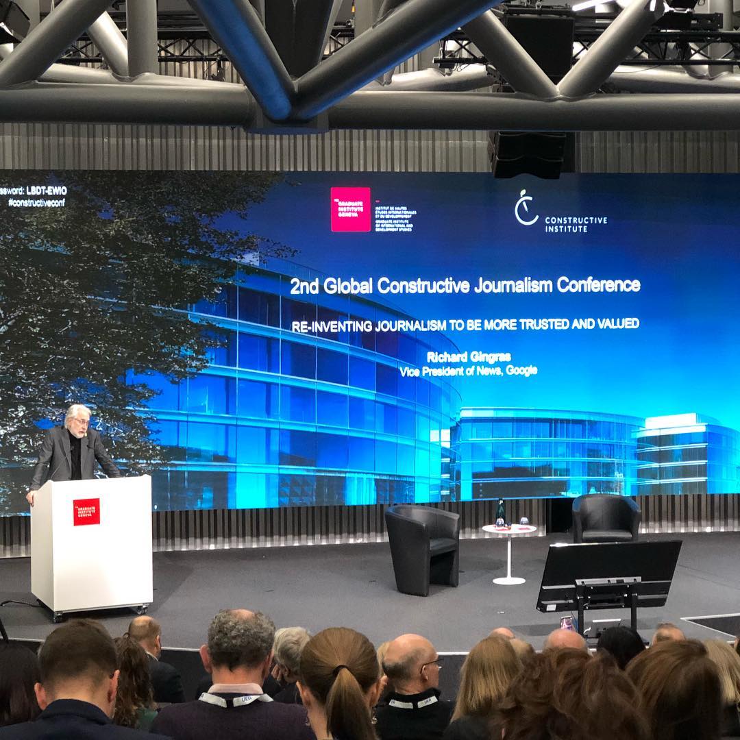 Richard Gingras speaking at #constructiveconf.
