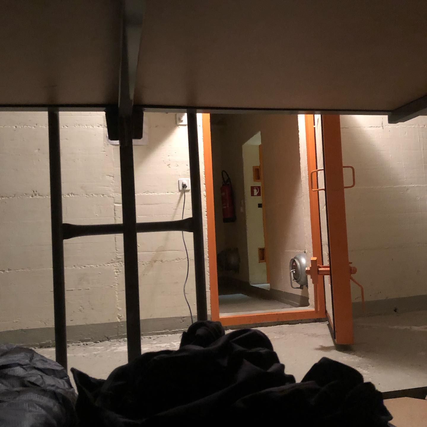 View from a bunker bed.