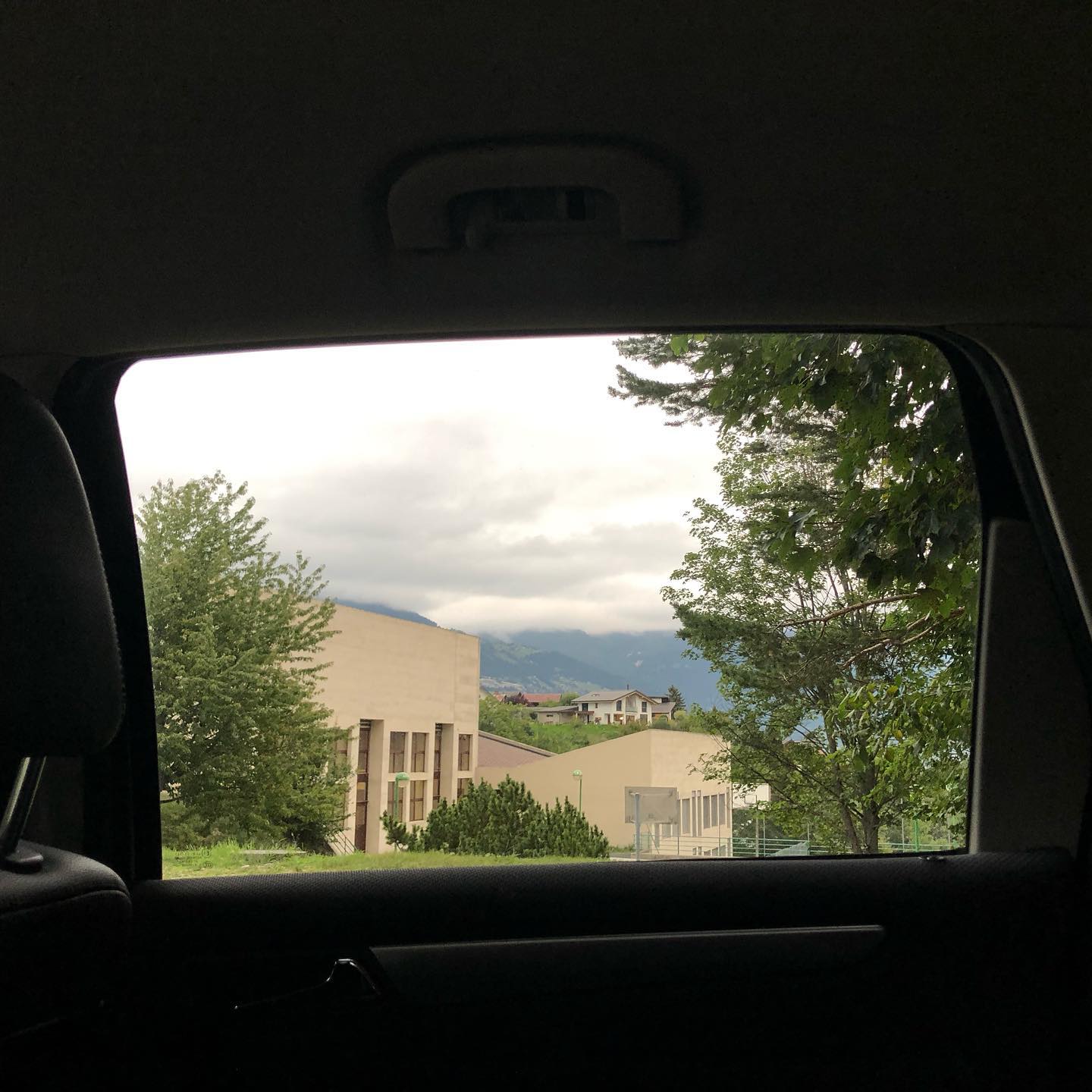 Rear window, or to be more concise back seat window.