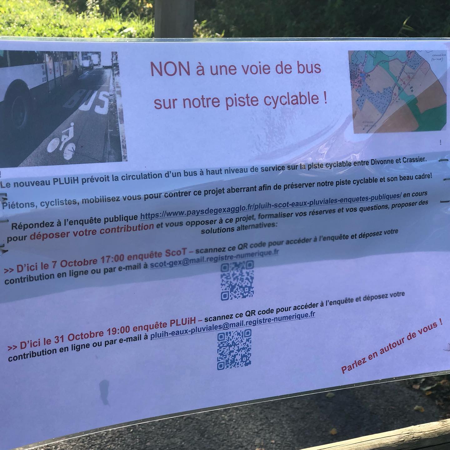 This is incredibly stupid. This is the only cycle path with no cars. To add buses is short sighted.