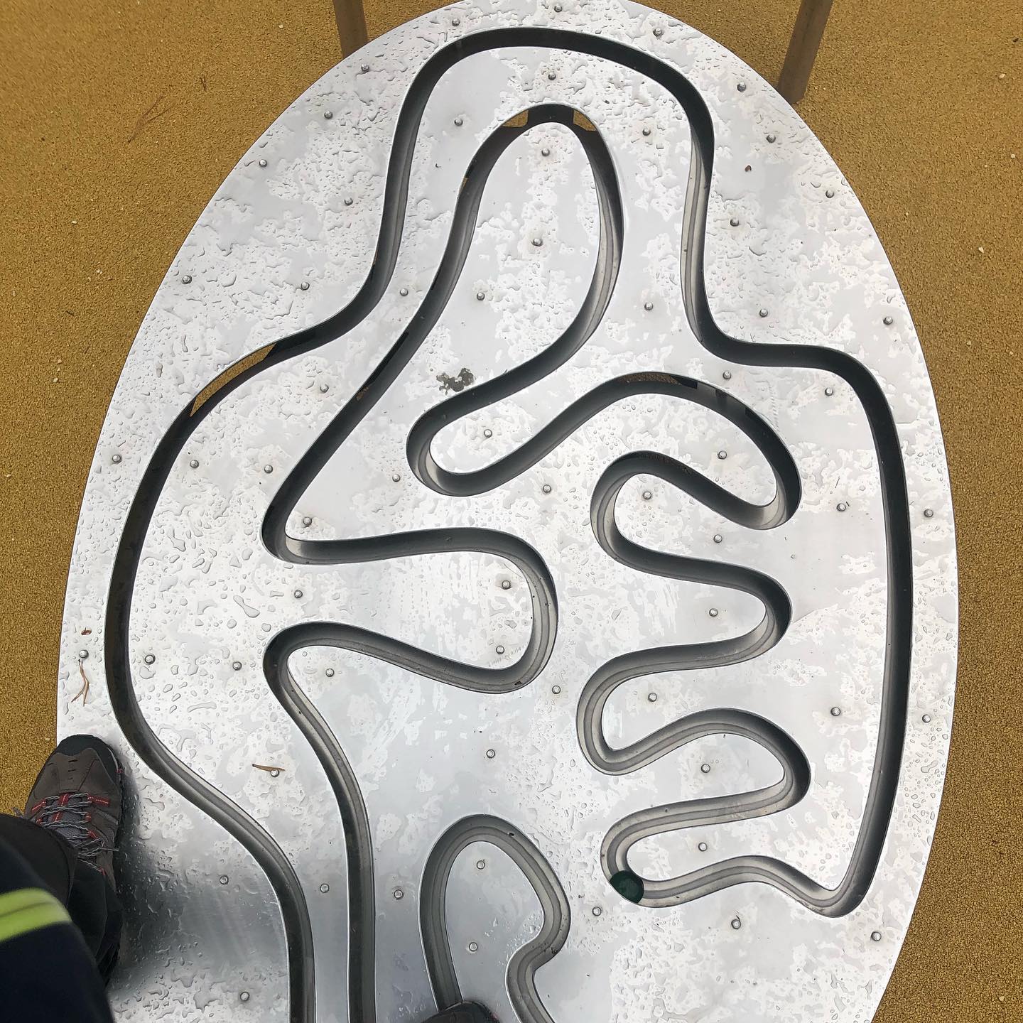 Near to the bar you can find a marble game. Itâs a workout.